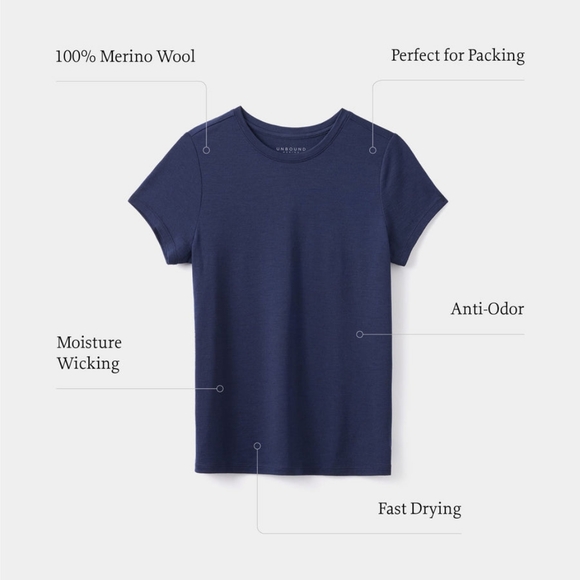Unbound Merino Crew Neck T-shirt M - Picture 3 of 11